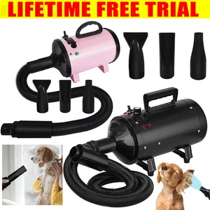 Pet Dog Cat Puppy Hair Dryer Blaster Grooming High Velocity Low Noise Fur Heater - Picture 1 of 34