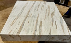 SOLID ONE-PIECE KILN DRIED AMBROSIA MAPLE GUITAR BLANK LUMBER WOOD 19 X 14" X 2" - Picture 1 of 2