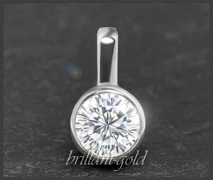 Gold Diamant Gleiter Anhänger mit 0,70ct Brillant, Wesselton H; 585 Weißgold - Bild 1 von 7