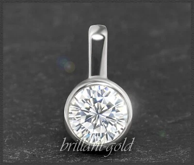 Gold Diamant Gleiter Anhänger mit 0,70ct Brillant, Wesselton H; 585 Weißgold - Bild 1 von 4