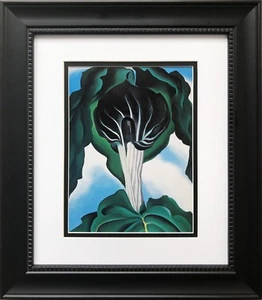 Georgia O'Keeffe ""Jack-in-the-Pulpit No.3" Estampado Artístico Americano Enmarcado Personalizado Nuevo - Imagen 1 de 3