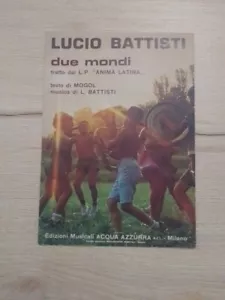 Lucio Battisti Due Mondi Anima Latina Spartito Sheet Music - Foto 1 di 7