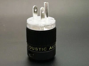 1x AC3S Pure Copper Silver Plated US male Power Plug connector Hifi - Picture 1 of 3
