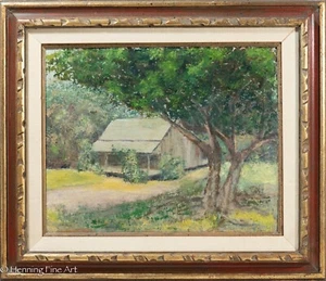 Beautiful Vintage Impressionist Painting of Old Florida Southern Cracker House - Picture 1 of 10