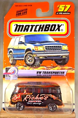 Matchbox #57/100 Speedy Delivery Series 12 VW TRANSPORTER 2000 negro con división 5 velocidades Foto 1 de 4