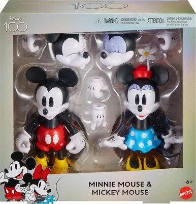 FIGURAS DE ACCIÓN COLECCIONABLES DISNEY 100 ANIVERSARIO MICKEY Y MINNIE MOUSE NUEVAS Foto 1 de 4