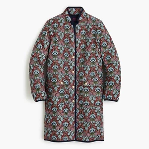 NWT J.Crew Liberty Floral Quilted Puffer Jacket in Mountain Primrose XS - Picture 1 of 10