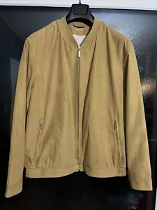Vintage Bugatti Suede Mens Jacket, Mustard Yellow, Size XL - Wind Breaker Used. - Picture 1 of 10