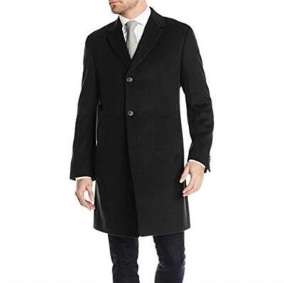 Kenneth Cole Reaction Men's Wool Top Coat Black Size L 44 - Image 1 of 2
