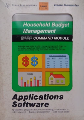 TI-99/4A -- HOUSEHOLD BUDGET MANAGEMENT (CARTRIDGE PHM3007) - Bild 1 von 4