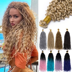 Lady Water Wave Crochet Braids Deep Curl Crochet Hair Extension Natural As Human - Picture 1 of 40