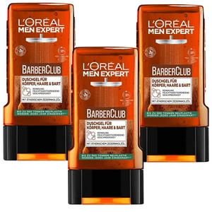 Loreal Men Expert Barber Club Duschgel 3x 250ml für Körper, Haare und Bart - Bild 1 von 7