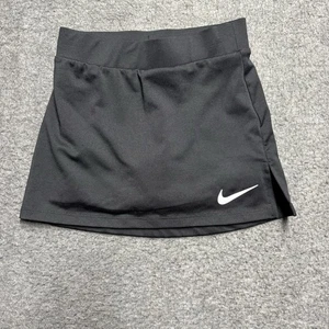 Nike Dri-Fit Tennis Skirt Skort Youth Girls Large 6X 6-7 years Black Activewear - Picture 1 of 4