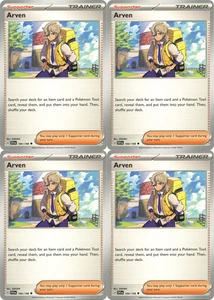 4 Arven 166/198 - Scarlet & Violet Base Trainer Play Pokemon NM Cards Playset - Picture 1 of 1