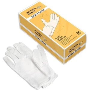 Premium 100% Cotton Gloves - Washable & Reusable Overnight Dry Hands Treatmen... - Picture 1 of 7