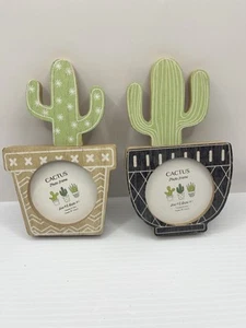 Pair Of Cactus Photo Frames - Picture 1 of 2