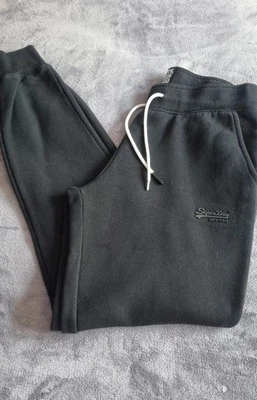 Ladies Superdry Joggers Black Size 10 - Image 1 of 2