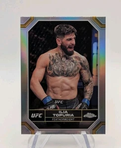 Ilia Topuria 2024 Topps Chrome UFC Silver Refractor SP #77 Featherweight Champ - Picture 1 of 2