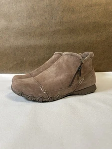 Skechers Relaxd Fit Wildleder Biker Stiefeletten-Earthy Chic-Pilz-12 Weite - Bild 1 von 10
