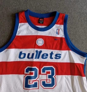 Michael Jordan Washington Bullets Jersey Men's XL Vintage Nike Team Home EUC - Picture 1 of 10