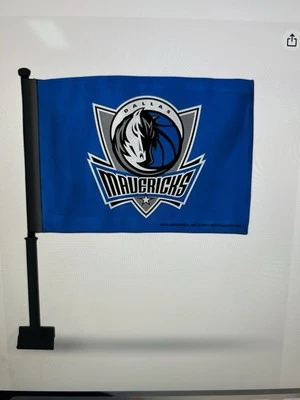 NBA Dallas Mavericks Car Flag with Black Pole. - Image 1 of 3