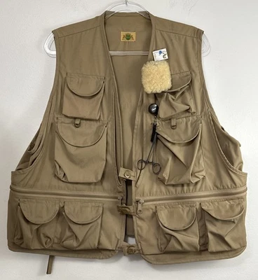 Chaleco de pesca ideal vintage 1911 XL 46/48 bolsillos equipo exterior lona pesca con mosca Foto 1 de 4