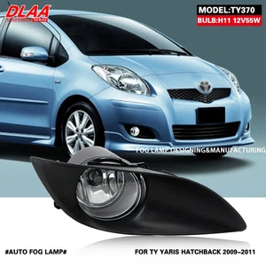 2Pcs Front Fog Lights Assembly w/ Clear Grills Bumper For Toyota YARIS 2009-2011 - Bild 1 von 6