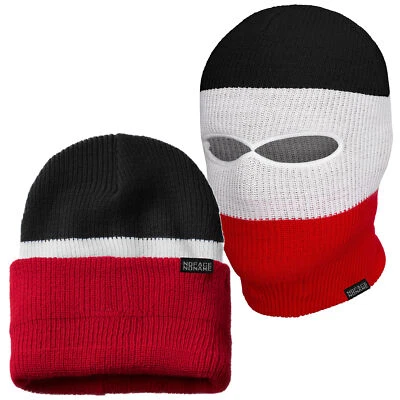 PGWEAR Sturmhaube Mütze Schwarz Weiß Rot Maske Beanie Frankfurt Deutsches Reich Fahne