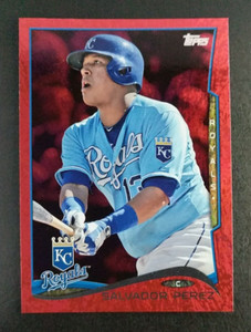 2014 Topps Red Hot Foil SP  ~ SALVADOR PEREZ ~ #348