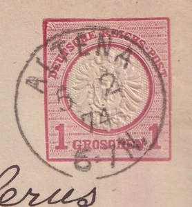 73472) ALTENA Westfalen LUXUS-Stempel 1874 auf GA-Umschlag nach CÖLN - Picture 1 of 3
