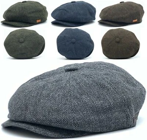 Hochwertige Wollmischung Peaky Blinders Cap Gatsby Zeitungsjunge H Tweed 4 Farben Mütze von Major - Bild 1 von 16