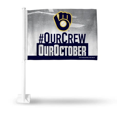 Milwaukee Brewers Our Crew, Our October Car Flag Cover