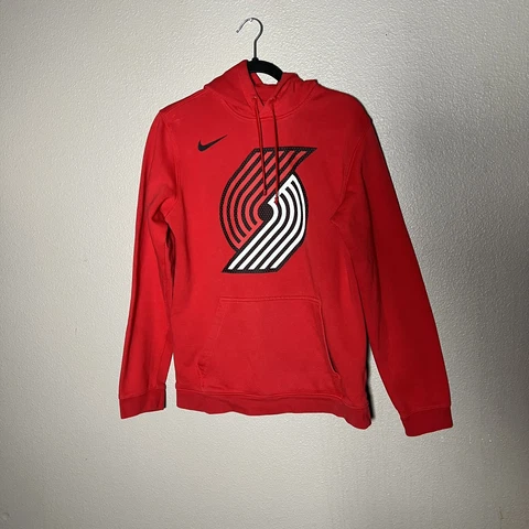 Nike Portland Trail Blazers Sweatshirt Mens Medium Red Hoodie Basketball NBA Cover