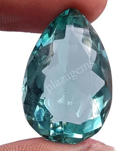 31.50 CT PEAR CUT BLUE AQUAMARINE CERTIFIED TRANSPARNET LOOSE GEMSTONE 5MRE - Picture 1 of 10
