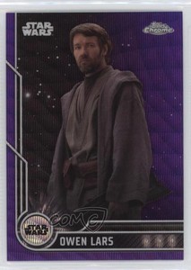 2023 Topps Chrome Star Wars Purple Wave Refractor Joel Edgerton Owen Lars as 5cb
