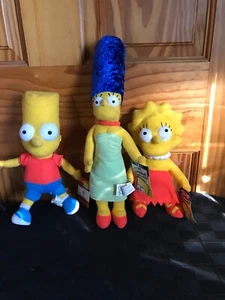 "Juguete de peluche Marge Bart Maggie Simpson 13""". Los Simpson 2005 Nanco - Imagen 1 de 3
