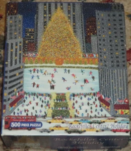Briarpatch Puzzle Rockerfeller Center Holiday 500 Piece 14" x 18" Complete - Picture 1 of 4