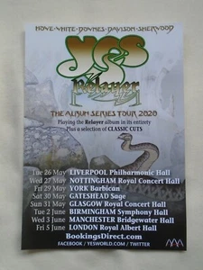 YES Live in Concert "Relayer" The Album Series Tour UK 2020 Promotional flyer - Picture 1 of 1