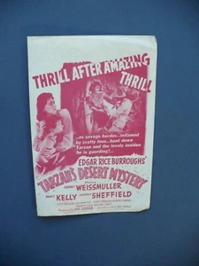 1943 TARZAN'S DESERT MYSTERY JOHNNY WEISSMULLER MOVIE FILM ADVERTISEMENT - Picture 1 of 3