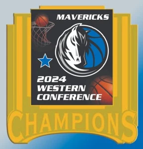 2024 DALLAS MAVERICKS PIN WESTERN CONFERENCE CHAMPIONS NBA FINALS CHAMPIONSHIP - Picture 1 of 1