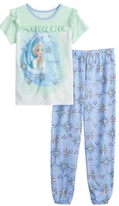 DISNEY'S FROZEN 2 Elsa True To Myself Top & Bottom Pajama Set Size 8 NWT - Picture 1 of 4