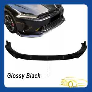 Front Bumper Lip Splitter Spoiler Kit Gloss Black For 2021-2025 KIA K5 Sedan 4DR - Picture 1 of 12