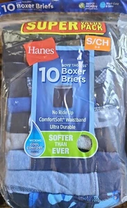 Hanes Jungen kleine 6/8 - ohne Etikett - Boxershorts 10 Stück - blau/grün/grau - Bild 1 von 3