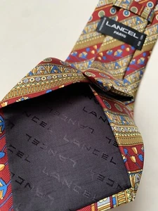 Lancel Paris 100% Silk Floral Tie 100% Silk / Collector / Made in France - Picture 1 of 5