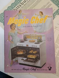 1950s Vintage Magic Chef Stove Catalog Warranty Cetificate Price List - Picture 1 of 10