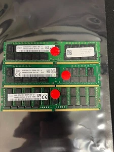 HYNIX 64GB (3X64GB) 2RX4 PC4-3200AA DDR4 ECC SERVER MEMORY HMAA8GR7AJR4N-XN lot3 - Picture 1 of 4