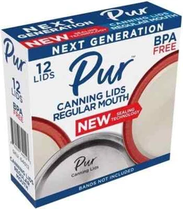 CASE OF 36 PACKAGES - PUR Regular Mouth Canning Lids (12 Pack Lids) - Picture 1 of 3