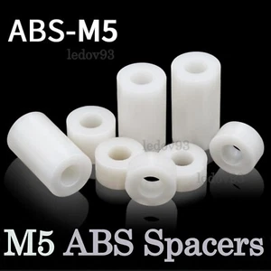 Arandelas redondas de nailon separador de plástico ABS blanco M5 5 mm - Imagen 1 de 2