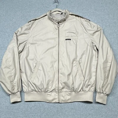 Chaqueta De Colección Años 80 Solo Miembros Para Hombres XLT Beige Icónico Corredor Bombardero Europa Artesanal COMO NUEVA Foto 1 de 4