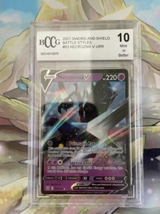 Pokémon SWSH Estilos de Batalla 63 Necrozma V Ultra Raro Beckett's BCCG 10 COMO NUEVO - Imagen 1 de 2